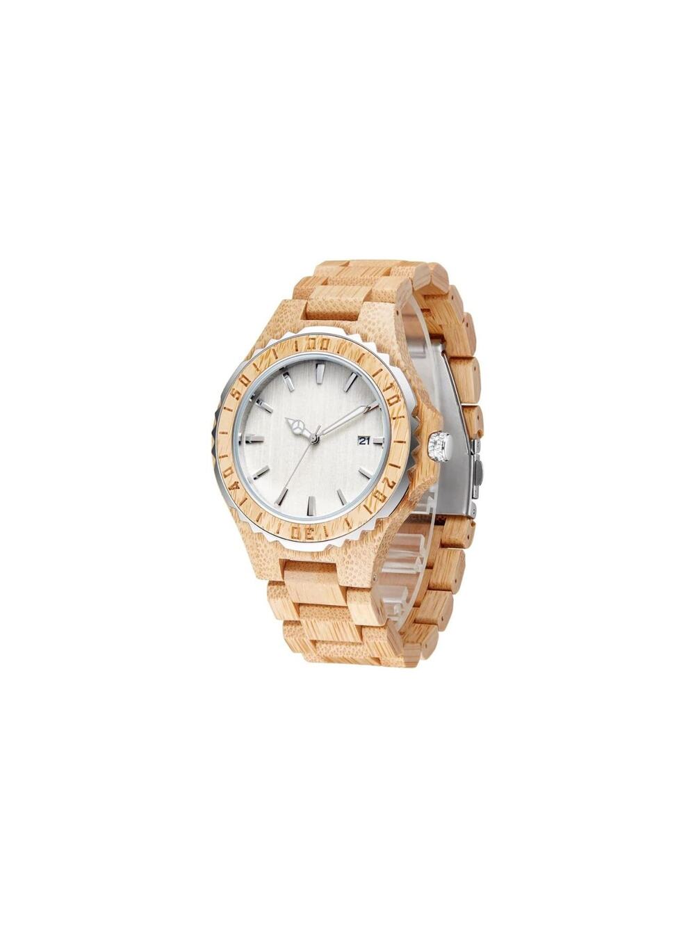 Tiong Brand Wooden Watches Mens with Handmade Colorful Bamboo Wood Watch Analog